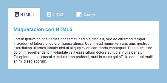 Tabs con HTML, CSS y Javascript